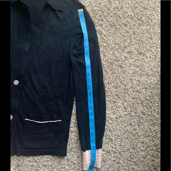 MARC BY MARC JACOBS 56%Silk 3% Cashmere Black OpenCardigan Long Sleeve Bottoms S - Picture 8 of 10